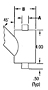 CPC-Cryolab Shutoff Valve CV3 Series Y-Pattern Dimensions